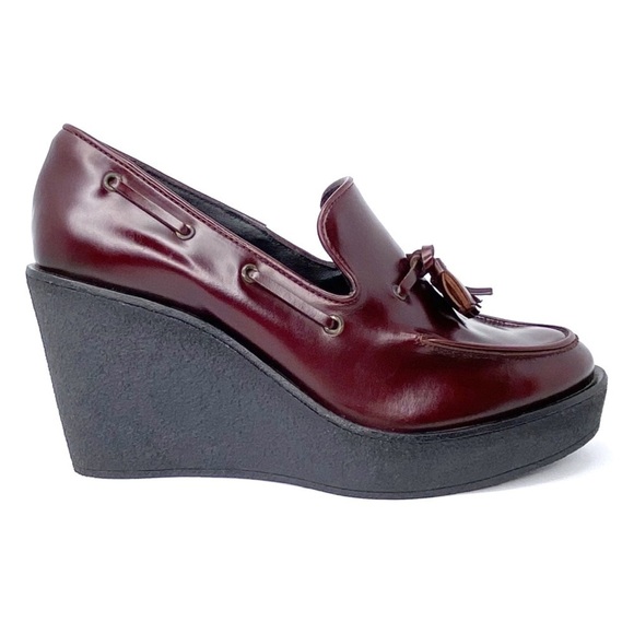 Pierre Hardy Wedge Heel Tassel Platform Size 11 Oxblood Women’s Platform Shoe - Picture 2 of 9